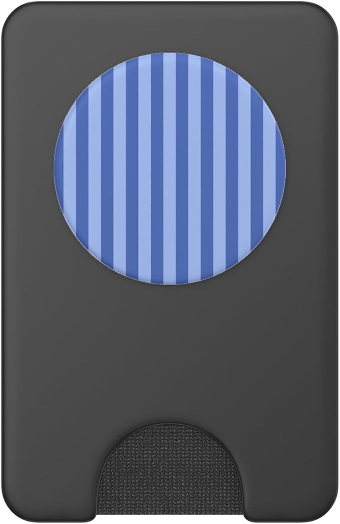 Cute Light Blueberry Striped Aesthetic Vertical Lines PopSockets Adhesive PopGrip