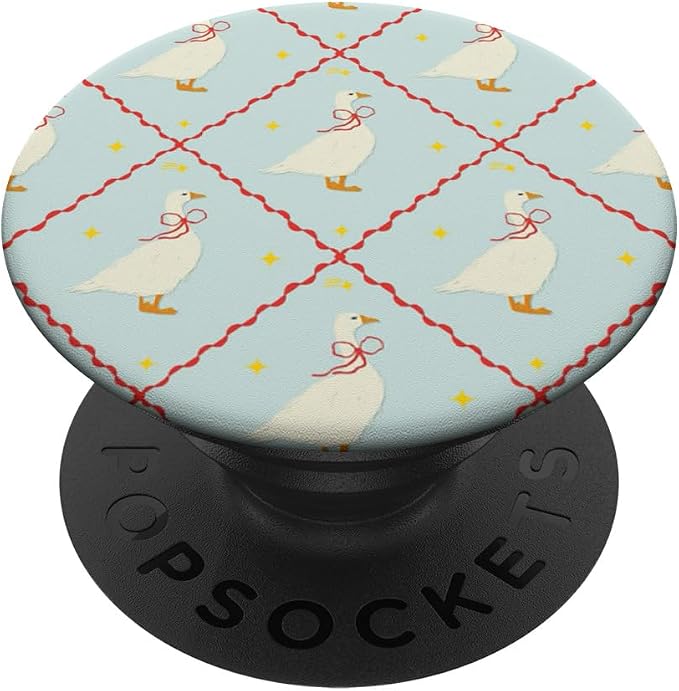 Blue Goose Bow Farm Pattern PopSockets PopGrip for MagSafe