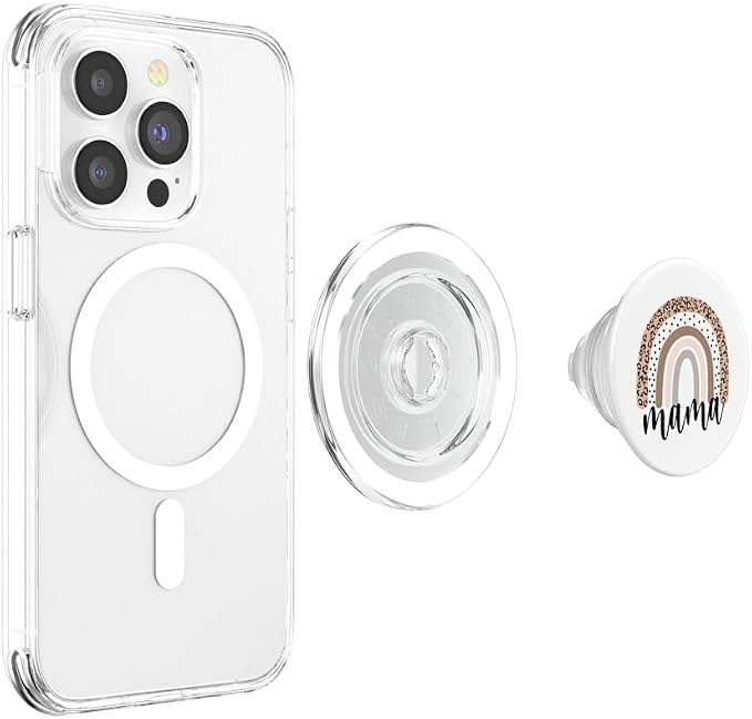 Mama Leopard Rainbow Cheetah Print Mommy Mothers Day PopSockets Adhesive PopGrip