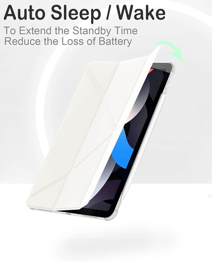 Feams Y Fold Folio for iPad A16 11th Generation Case 11 Inch 2025 iPad 10th Generation Case 10.9 Inch 2022 Y-Shaped Stand Magnetic Attachment Back Cover with Magnetic Clasp &amp Auto Sleep Black