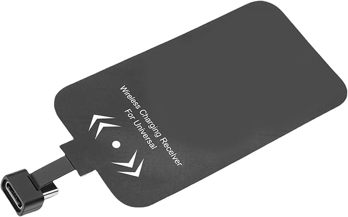 Dpofirs USB C Wireless Charging Receiver Adapter for A50 A51 A52 A72 A71 A70 Thin Wireless Charger Receiver Module for Phones with Type C Fast Charging