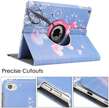 Case for ipad pro 12.9 inch 2nd &amp 1st Generation Old Model 2017/2015 MP6G2LL/A MQDA2LL/A MPLL2LL/A ML0F2LL/A ML3K2LL/A ML0N2LL/A ML0R2LL/A with Rotating Stand Auto Sleep/Wake (Blue)