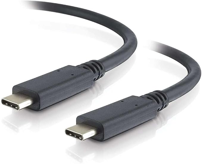 C2G USB Short Extension Cable USB Cable USB C Cable 10G Black 1 Foot (0.3 Meters) Cable to Go 28657