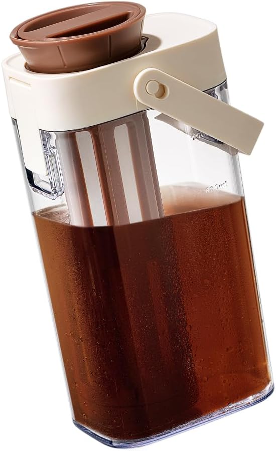 Xarfxco Cold Brew Coffee Maker, 40oz BPA-Free Iced Coffee and Tea Pitcher