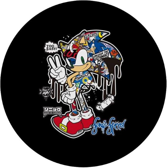 Sonic the Hedgehog Sticker Sonic Speed PopSockets PopWallet for MagSafe