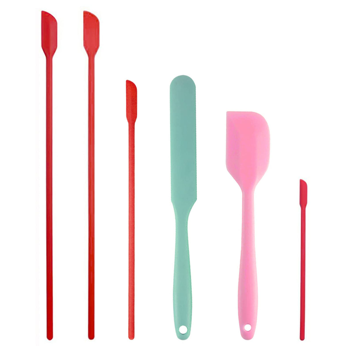 Silicone Spatulas 6 Pack 8.5 Inch Small Rubber Spatula Heat-Resistant