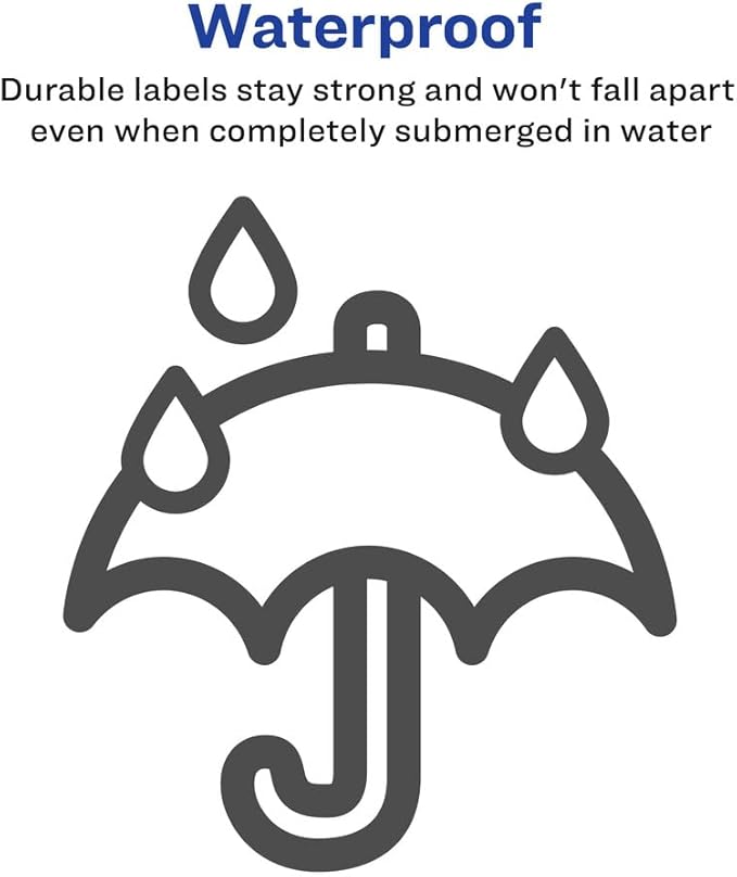 Avery Waterproof Sticker Labels, 1 x 2-5/8 Inch Mailing Labels, Ultrahold Permanent Adhesive, 7,500 Labels (5520)