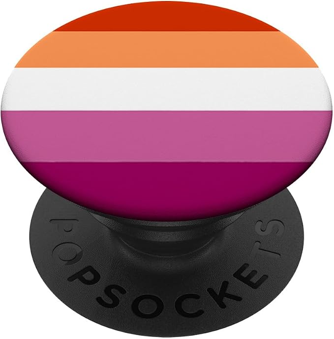 Lesbian Flag Cool Pride Butch Tomboy Lesbo LGBTQ Homosexual PopSockets Adhesive PopGrip