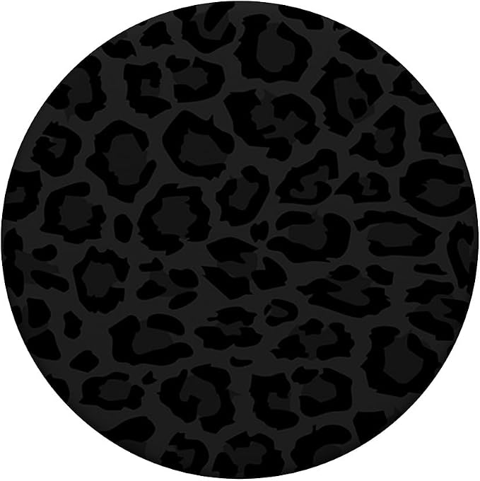 Black Gray Cheetah Print Leopard Skin Pattern PopSockets Adhesive PopGrip