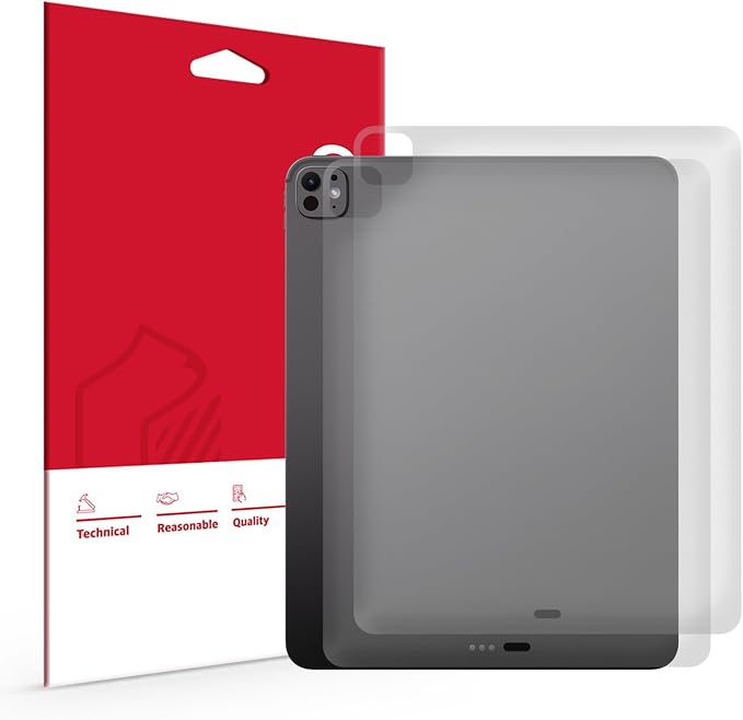 skoko [2 Pack] Transparent Matte Back Protector Compatible with iPad air 13 inch M4 M3 M2 6-7-8th Gen Released in 2024 2025 2026 Easy Installation Matte Clear Skin/Case-Friendly