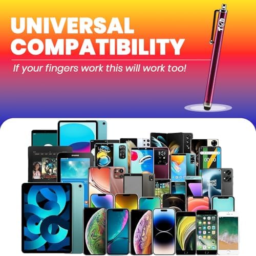 TCD 100 Pack Stylus Pen for iPad High Precision Universal Capacitive Bulk Digital Stylus Pen – Compatible w/iPhone Tablet Touchscreen Laptop – Rubber Tip Black Styluses for All Touch Screen Devices
