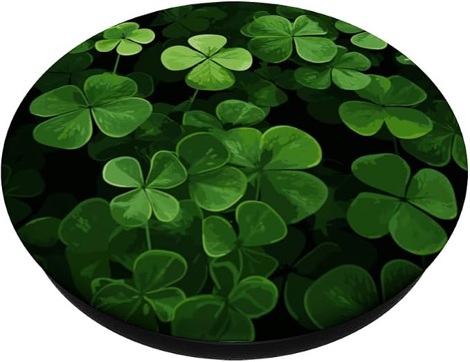 Irish Shamrock Pattern of a Four-Leaf Clover Shamrock PopSockets Adhesive PopGrip