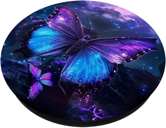 Purple Butterflies PopSockets PopGrip for MagSafe