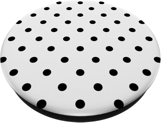 Polka Dot Pattern White And Black Women Girls Polka Dots PopSockets PopWallet for MagSafe