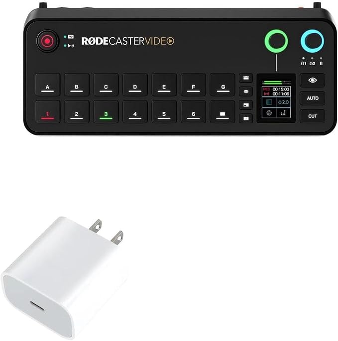 BoxWave Charger Compatible with RODE Caster Video All-in-One Console - PD GAN miniCube (30W) 30W Tiny PD GAN Type-C Wall Charger - Winter White