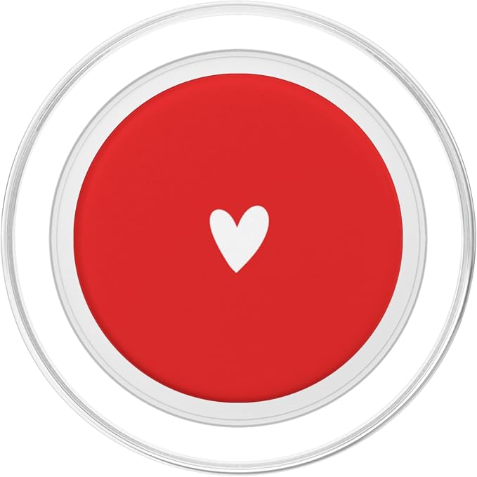 White Red Minimalist Heart PopSockets Adhesive PopGrip