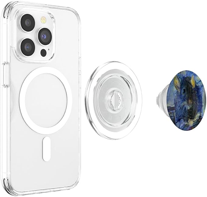 Starry Night Cool Rat Mouse Altered Art Gift PopSockets Adhesive PopGrip