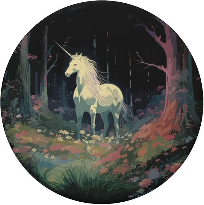 The Last Unicorn Fairycore Art PopSockets MagSafe PopGrip for iPhone