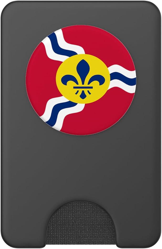 St. Louis Fleur De Lis City Flag PopSockets Adhesive PopGrip