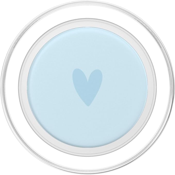 Minimalistic Heart Simple Heart Love - Light Blue PopSockets PopGrip for MagSafe