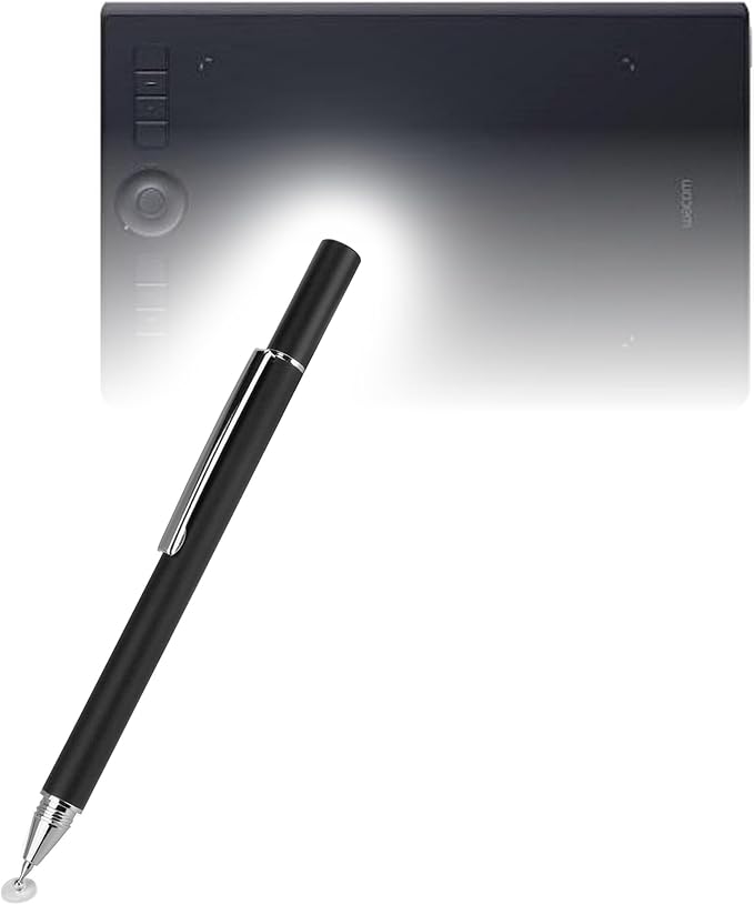 BoxWave Stylus Pen Compatible with Wacom Intuos Pro M (PTH-660) - FineTouch Capacitive Stylus Super Precise Stylus Pen - Jet Black