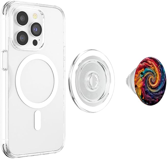 Rainbow Swirl in Oil Paint Style Pride Rainbow PopSockets Adhesive PopGrip