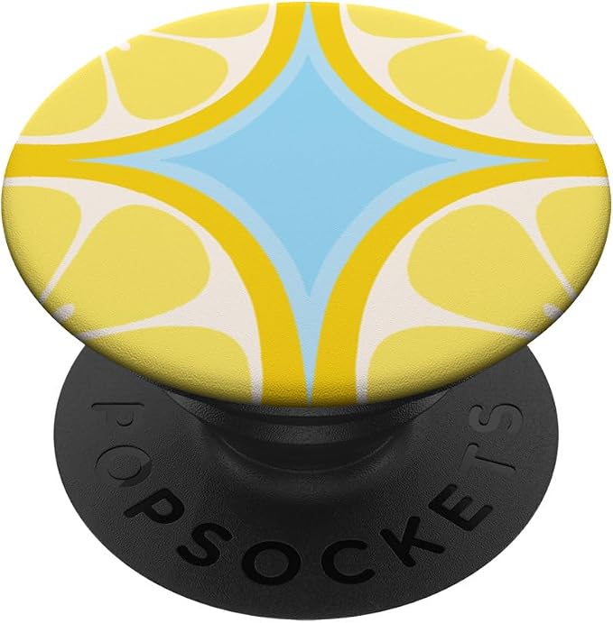 PopSockets Phone Grip – Lemon Slice Blue PopSockets PopWallet for MagSafe