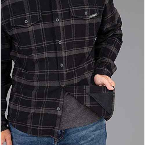 Vortex Men's Timber Rush Flannel Shirts - Mechanical Stretch, Moisture Wicking, Underarm Gusset