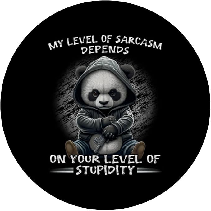 My Level of Sarcasm Depends Funny Sarcastic Quote PopSockets PopWallet for MagSafe