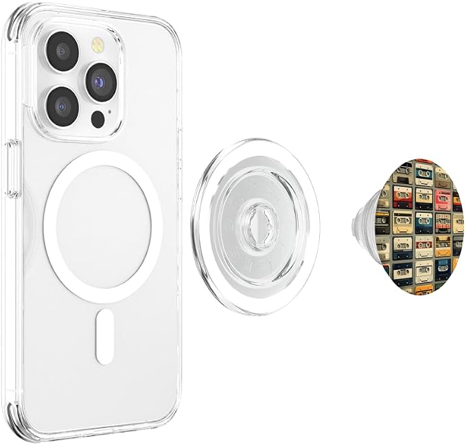 Retro Life Music Lover Cassette National Retro Day PopSockets Adhesive PopGrip
