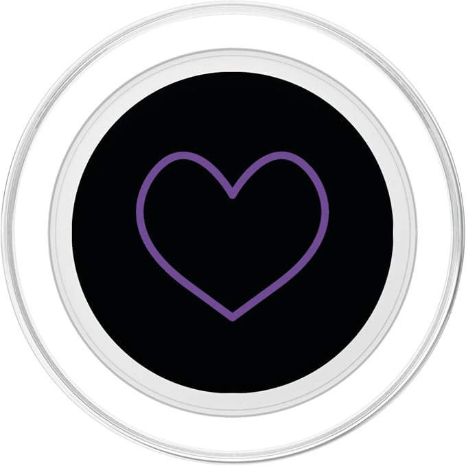 Purple Heart On Black PopSockets Adhesive PopGrip