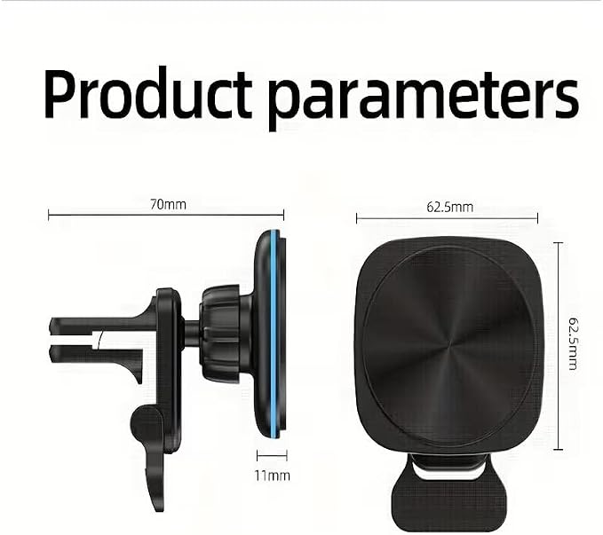 Experience Effortless Charging Fast Charging Mount Charger Magnetic Wireless for Your Cars &amp Travel NeedsBlack