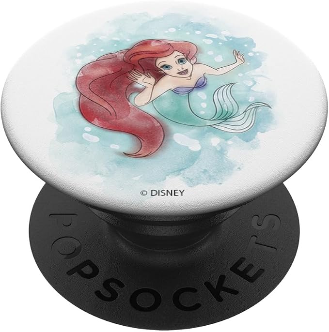 Disney Little Mermaid Ariel Watercolor Twerl PopSockets PopGrip: Swappable Grip for Phones &amp Tablets