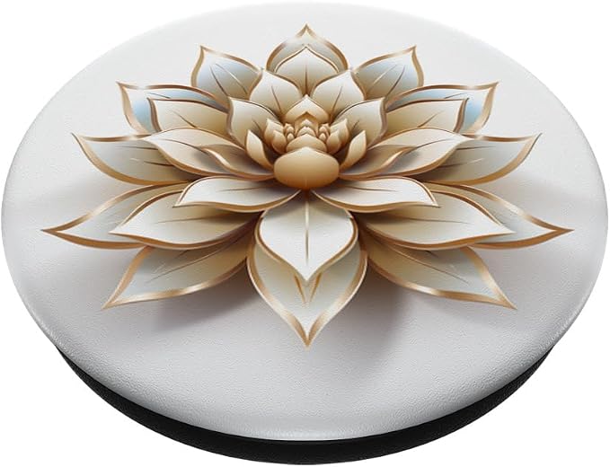 White Lotus Flower PopSockets Adhesive PopGrip