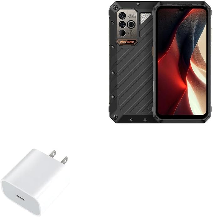 BoxWave Charger Compatible with Ulefone Power Armor 18 Ultra - PD GAN miniCube (30W) 30W Tiny PD GAN Type-C Wall Charger - Winter White
