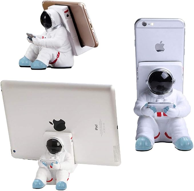 Phone Holder for Desk Creative Astronaut Cell Phone Stand Tablets Phone Holder Phone Supporter for iPhone Ipad Samsung Phone (A)