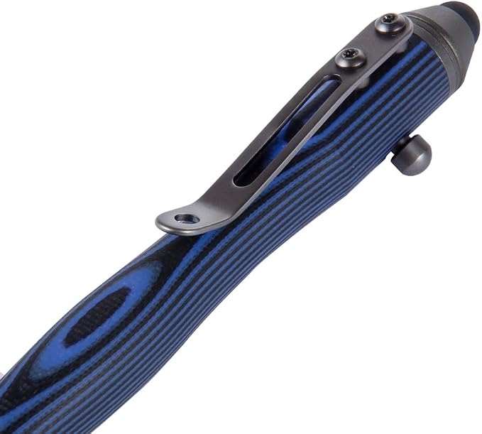5.7'' G10 EDC Bolt Action Pen Touch Screen Stylus Model 5375-N | Refillable ballpoint ink G10 body with pocket clip ergonomic grip comes with a free refill