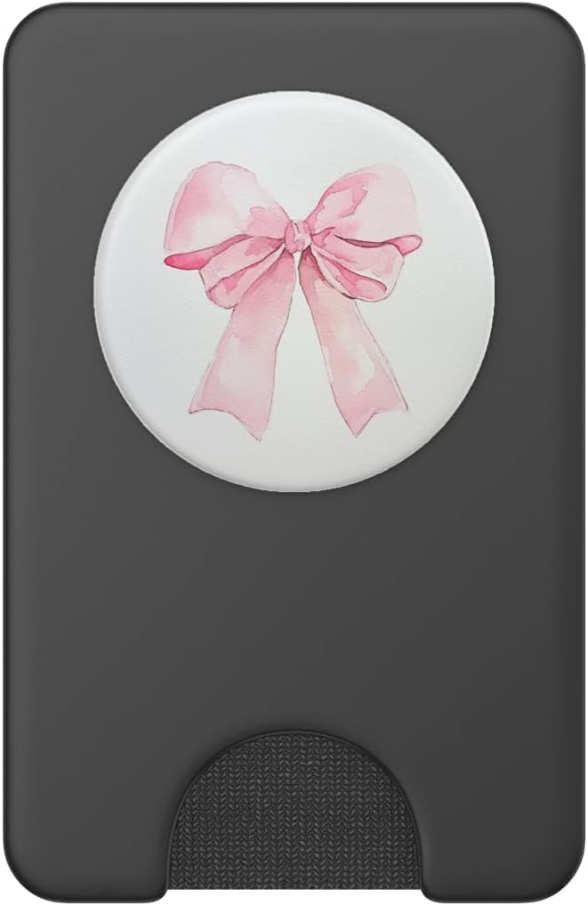 Girly || Watercolour Bow || Coquette || Aesthetic Pink Bow PopSockets Adhesive PopGrip