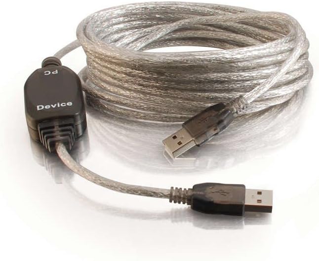 C2G 52107 USB A to A Long USB Extension Cable 6.56 Feet (2 Meters) Black (Pack of 2)