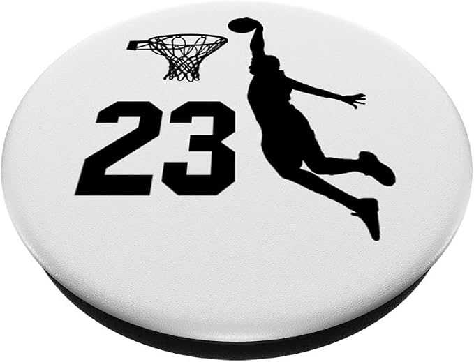Number 23 #23 Basketball Gifts for Men Boys Teens Kids PopSockets Adhesive PopGrip