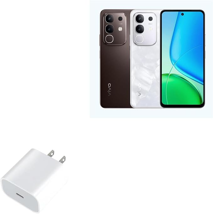 BoxWave Charger Compatible with vivo Y29 4G - PD GAN miniCube (30W) 30W Tiny PD GAN Type-C Wall Charger - Winter White