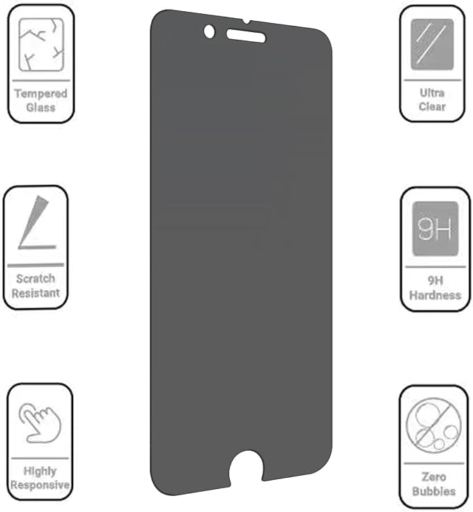 Deara ArmorPro 9H+ Tempered Glass Privacy Screen Protector for iPhone 11 Pro Max/iPhone Xs Max [6.5 Inch] Anti Spy Case Friendly (Longest Durable) 2 Pack