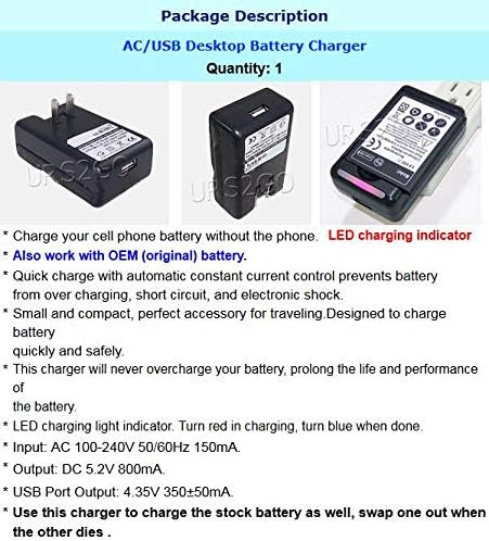 [Galaxy J3 Eclipse 2 Charger] External Travel Dock Wall Rapid Battery Charger Compatible with Verizon Samsung Galaxy J3 Eclipse 2 SM-J337V Cellphone