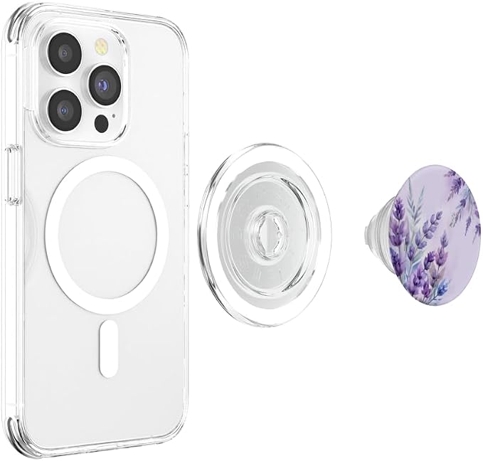 Lavender Floral Pattern PopSockets Adhesive PopGrip