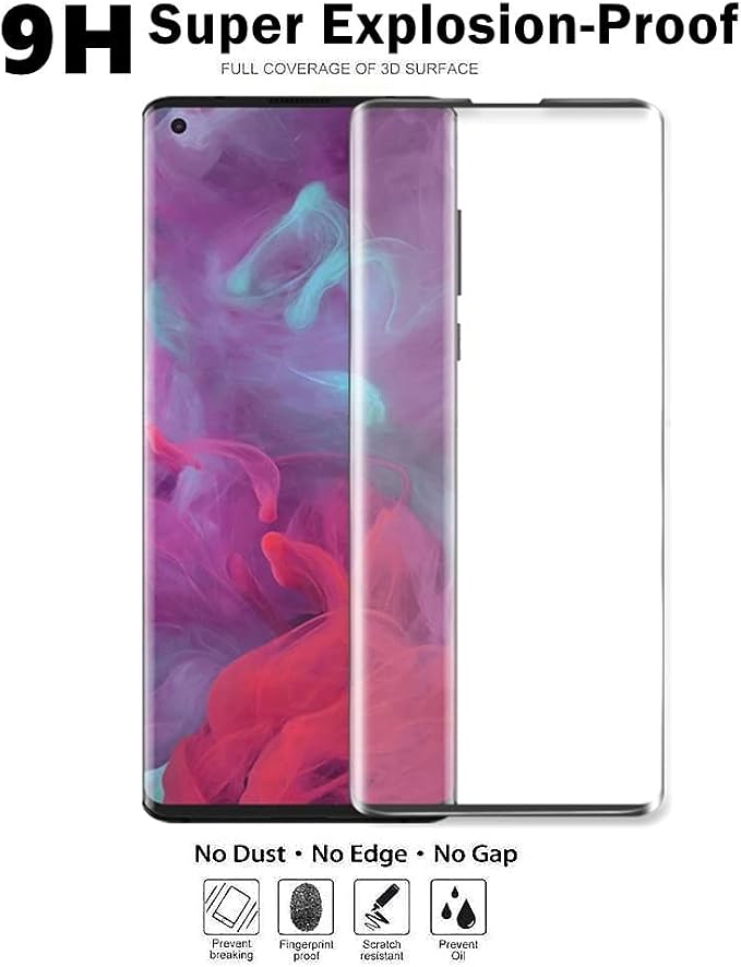 for Moto Edge+ Plus 3D Curved Screen Protector [2 Pack] Full Coverage Tempered Glass for Motorola Edge+ 2020 (6.7-INCH)