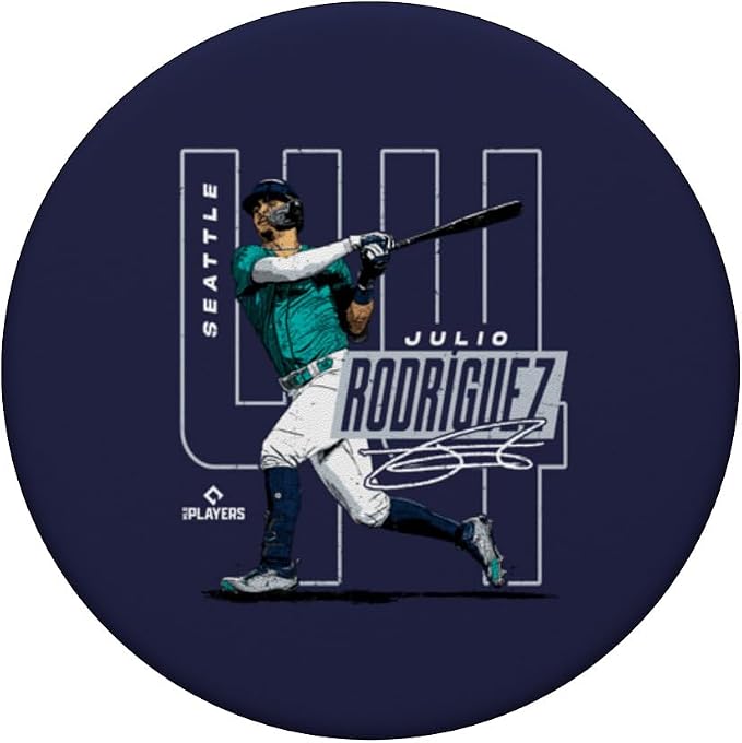 Julio Rodriguez | Seattle Baseball MLB Players | MLBJROD3003 PopSockets PopGrip for MagSafe