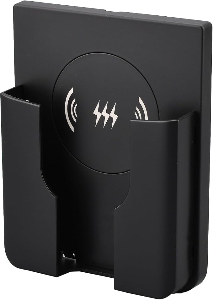 15W Qi Flush-Mount Wireless Charger 110-220V Black Wall Panel