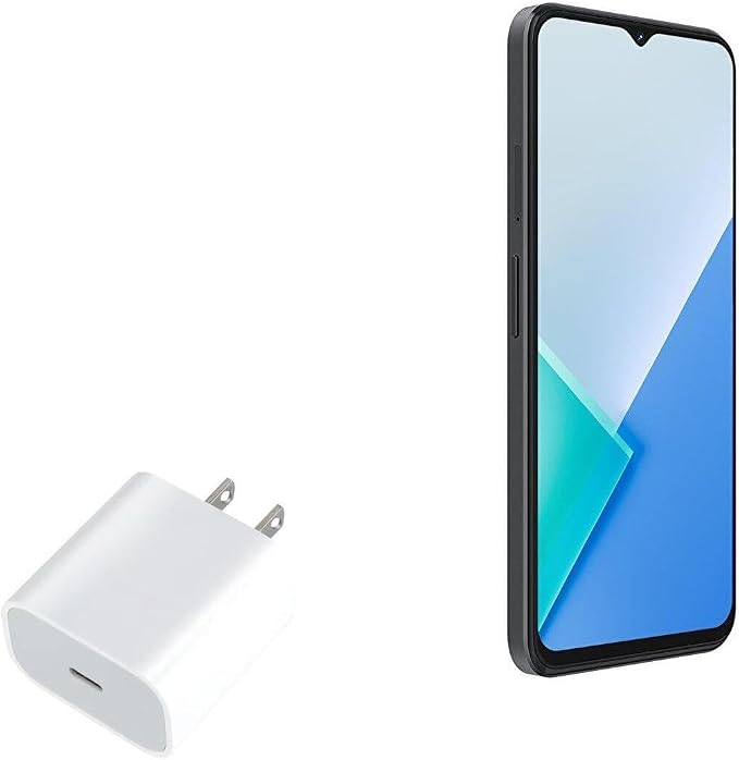 BoxWave Charger Compatible with Wiko T60 - PD GAN miniCube (30W) 30W Tiny PD GAN Type-C Wall Charger - Winter White