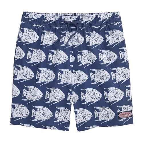 Vineyard Vines Boys Printed Chappy Swim Trunks, Moonshine