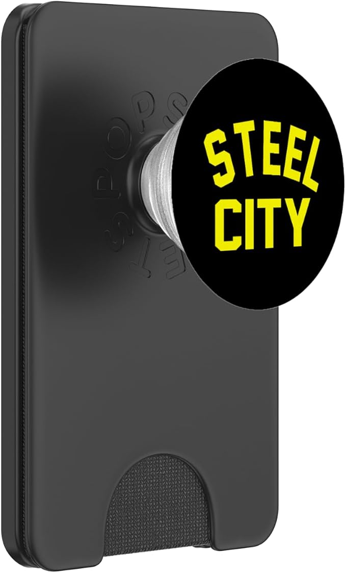 STEEL CITY PITTSBURGH BLACK AND GOLD PopSockets Adhesive PopGrip